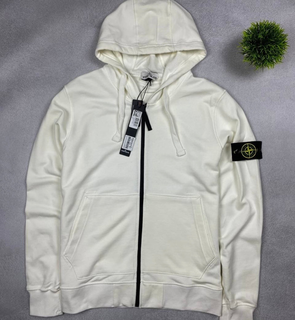 2x1 : Felpa Zip Stone Island Cappuccio