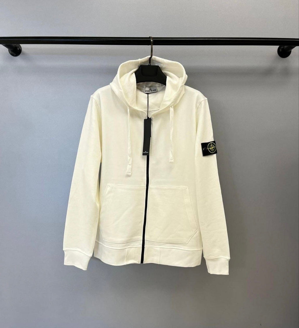 2x1 : Felpa Zip Stone Island Cappuccio
